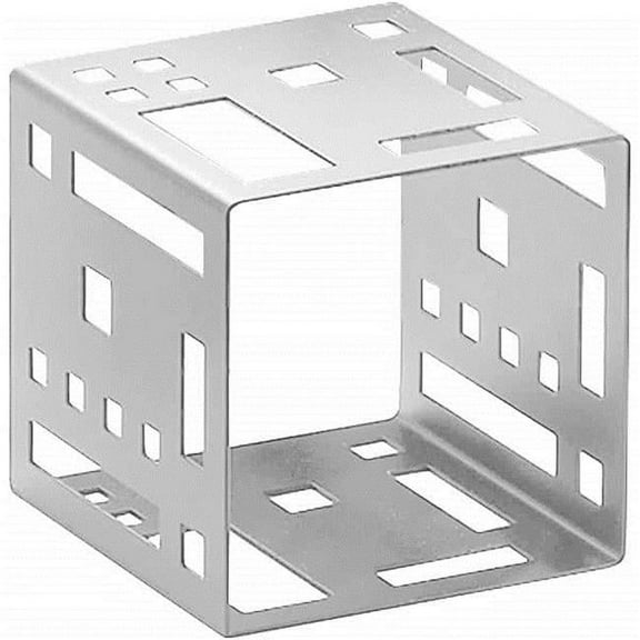 Cal Mil 1607-7-55 Squared Stainless Steel Cube Riser - 7 x 7 x 7 in.