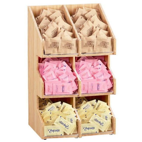 Cal Mil 2054-60 6 Section Condiment Display Bamboo - Brown