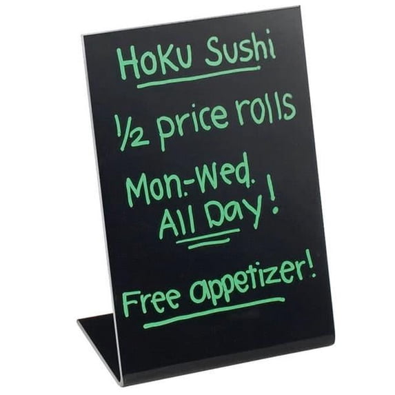 Cal Mil 216-13 Black Write on Easel Board - 8.50 x 11 in.