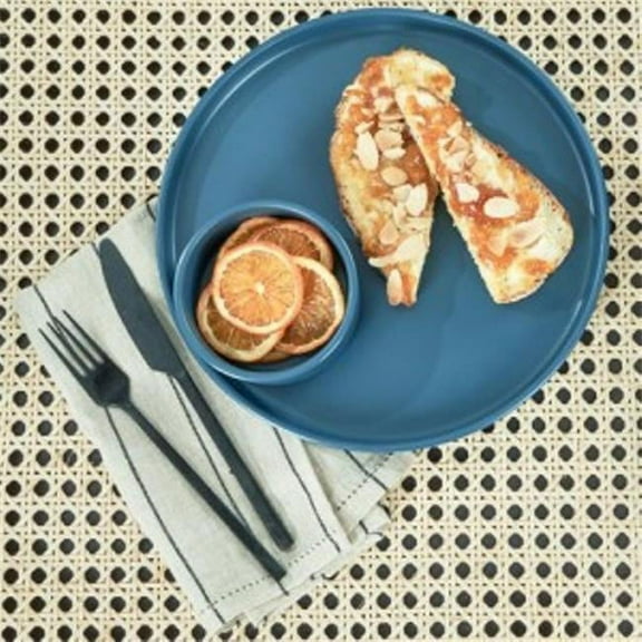 Cal Mil 22026-10-111 10.25 x 1 in. Low Rim Plate - Stone Blue