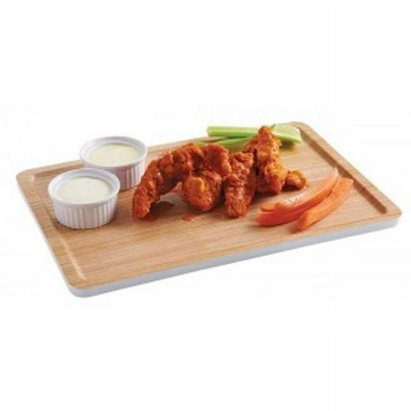 Cal Mil 22097-91 4 x 4 x 0.5 in. Melamine Serving Tray - Wood