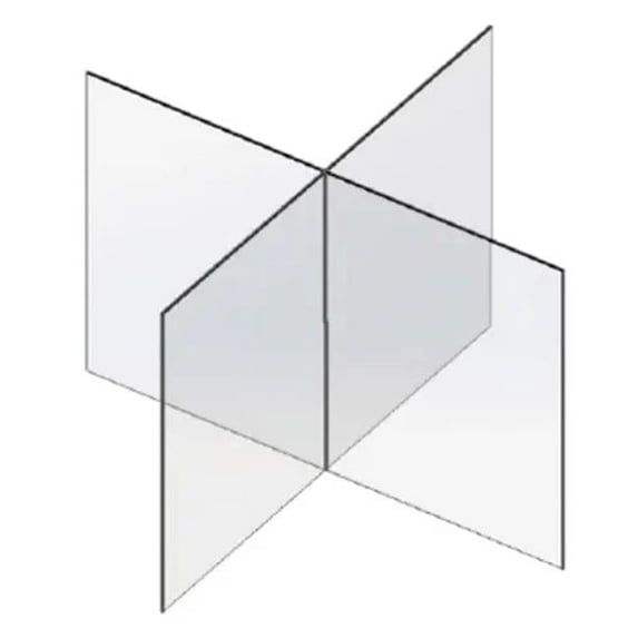 Cal Mil 22154-47 47 x 47 x 23.5 in. 4-Section Table Divider