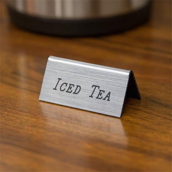 Cal Mil 228-5-010 Beverage Tent Iced Tea - Silver & Black