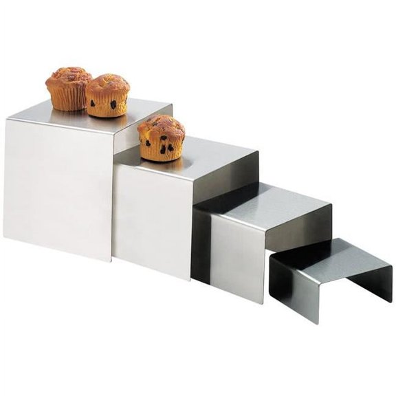 Cal Mil 239-2 Riser Stainless Steel - 5 x 5 x 2 in. - Silver