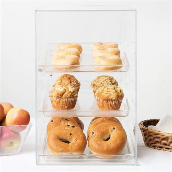 Cal-Mil 260 Slant Front Clear Acrylic 3 Shelf Display Case