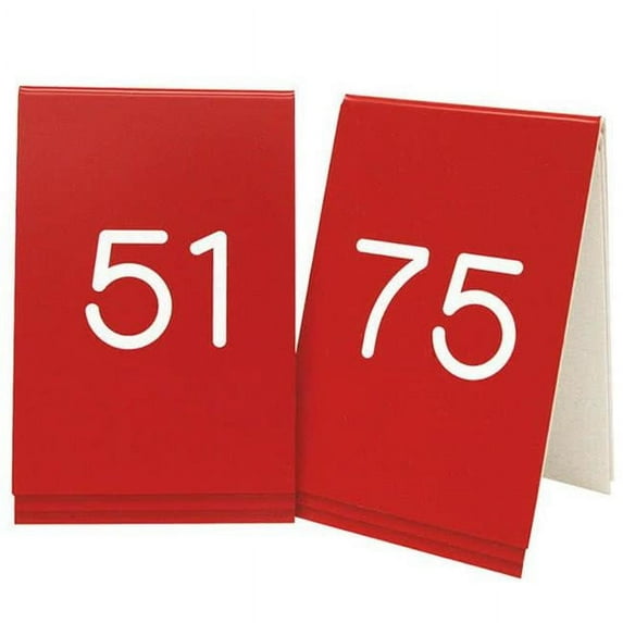 Cal Mil 271C-1 3.50 x 5 in. Red with White 51-75 Number Tent Set
