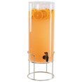 thumbnail image 1 of Cal Mil  3 gal Round Beverage Dispenser with Ice Chamber - Metal Base, Chrome - 8.125 x 9.75 x 25.75 in., 1 of 1