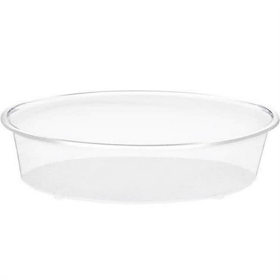 Cal Mil 316-12-12 Turn N Serve Deep Tray, 12" Diameter x 3.5" Height, Clear