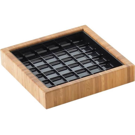 Cal Mil 330-6-60 Bamboo Square Drip Tray - 6 x 6 x 1 in.