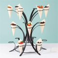 thumbnail image 1 of Cal Mil 3330-13 3-Tier Disposable Standard Flat Cone Holder - Black, 1 of 1
