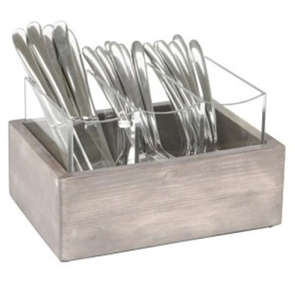 Cal Mil 3408-110 9 x 6 x 5.25 in. Aspen 3 Sectional Flatware Holder