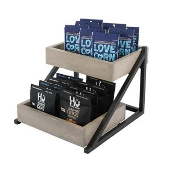 Cal Mil 3448-110 16.5 x 15.5 x 12 in. Aspen 2 Tier Merchandiser
