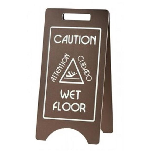 Cal Mil 3506 11.75 x 17 x 23 in. Wet Floor Sign - Brown