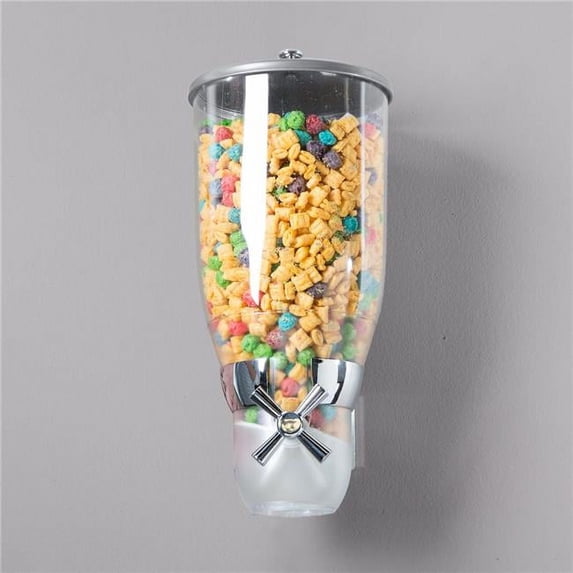 Cal Mil 3512-1-39 Single Triple Canister Cylinder Cereal Dispenser Silver Wall