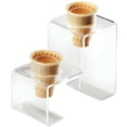 thumbnail image 1 of Cal Mil 3601-2 2 Cone Acrylic Ice Cream Cone Holder - 7.25 x 3.5 x 5.75 in., 1 of 1