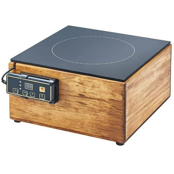 Cal Mil 3633-99 Madera Reclaimed Wood Countertop Induction Cooker - 120V, 1600W - 12 x 12 x 6 in.