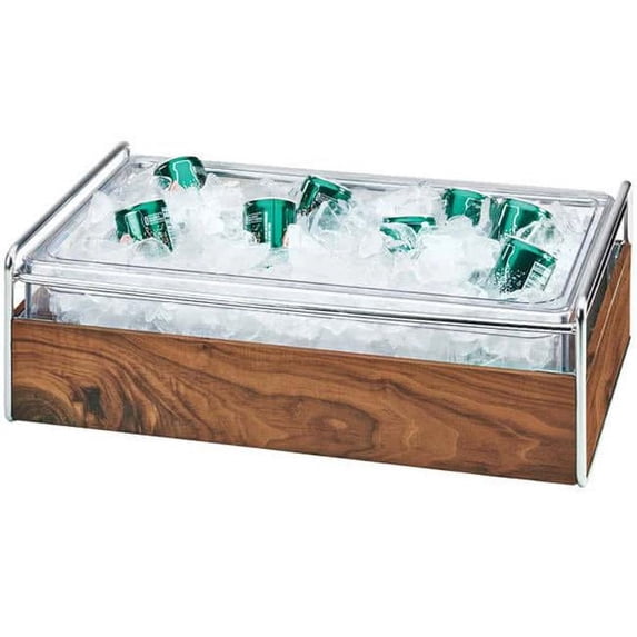 Cal Mil 3702-12-49 12 x 20 in. Mid-Century Ice Housing Rectangular - Chrome