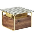 thumbnail image 1 of Cal Mil 3711-46 Mid-Century Square Chafer Alternative, Brass - 12 x 12 x 7.25 in., 1 of 2