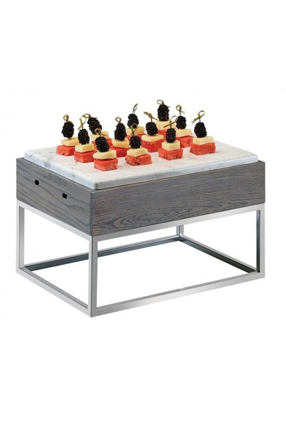 Cal Mil 3822-9-83 Rectangular Display Riser with Melamine Top, Ash Gray - 15 x 11 x 9.25 in.