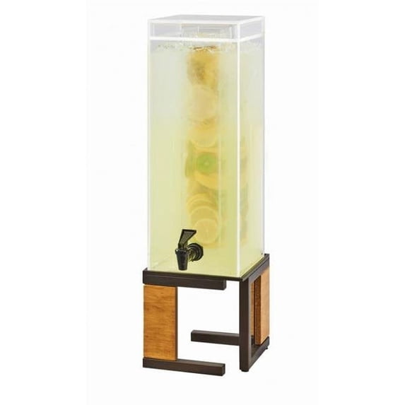 Cal Mil 3906-3-84 3 gal Square Beverage Dispenser with, Bronze - 8.75 x 8.75 x 24 in.