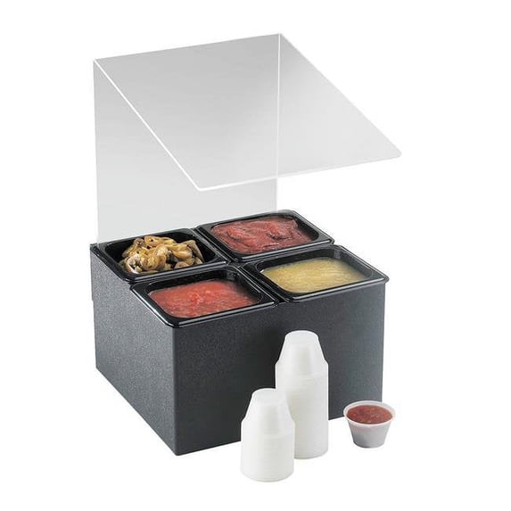 Cal-Mil 658 Condiment Bar with Sneeze Guard - 14"W