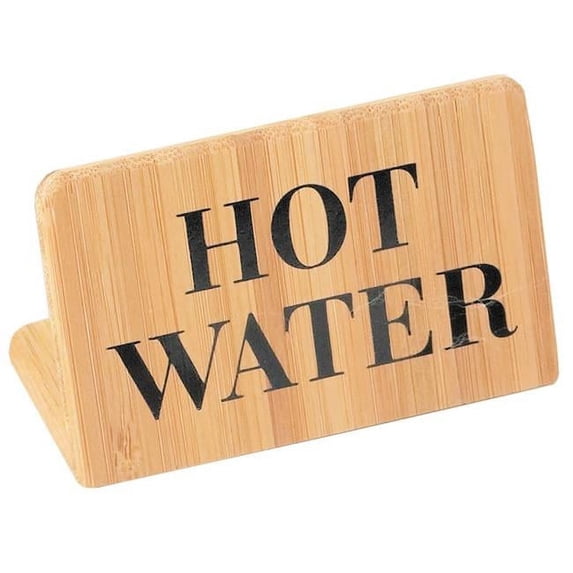 Cal-Mil Bamboo Beverage Sign Easel Hot Water 2 1/2 H x 3 1/2 L x 1 3/4 D