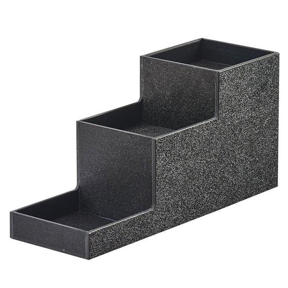 Cal Mil Black Durable ABS 3 Step Creamer Pump Bottle Riser, 4.5 x 14.25 x 6 inch -- 1 each.