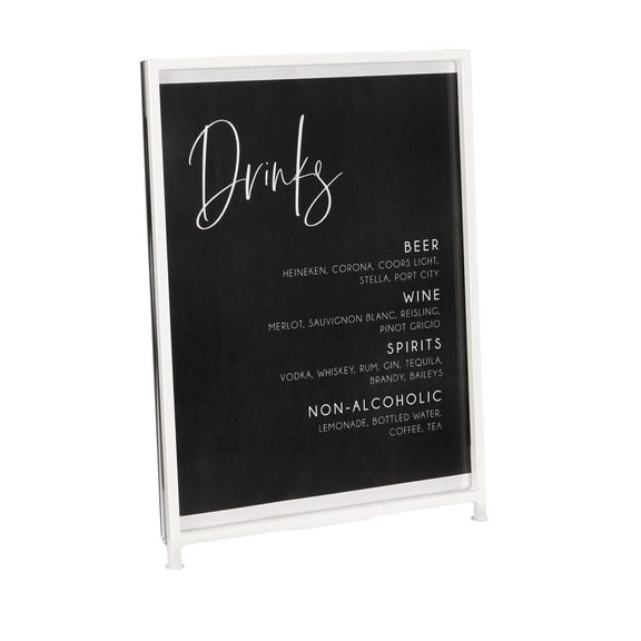 Cal Mil Blonde Signage with Rectangle Frame, 8.5 inch Width x 1 inch Depth x 11 inch Height -- 3 per case.