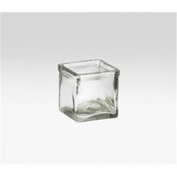 Cal-Mil Small Glass Jars 4" Square x 4"H Clear