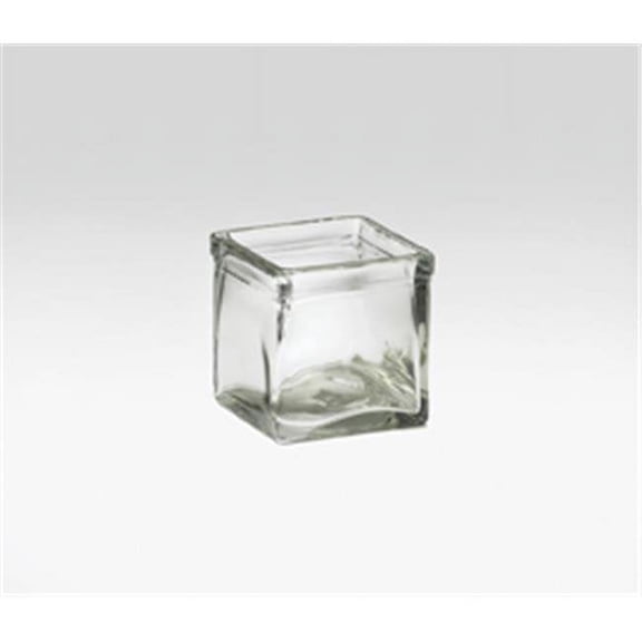 Cal-Mil Small Glass Jars 4" Square x 4"H Clear