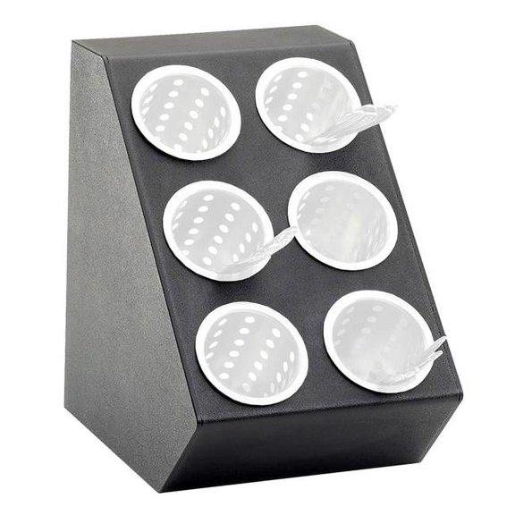Cal Mil Classic Flatware 6 Cylinder Condiment Organizer, 11.375 x 15.75 x 15.75 inch -- 1 each.