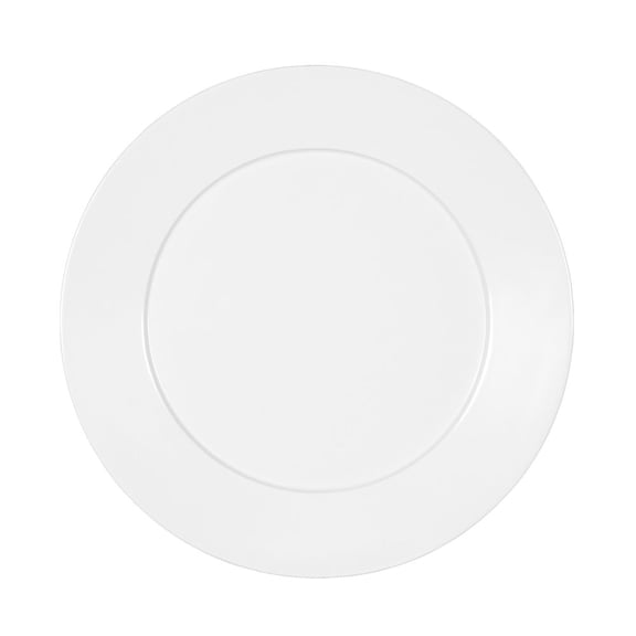 Cal Mil Classic Rim White Melamine Plate, 9 inch Dia. x 0.75 inch Height -- 6 per case.