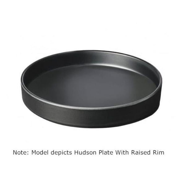Cal Mil Hudson Black Low Rim Melamine Plate, 6 inch Dia. x 1 inch Height -- 6 per case.