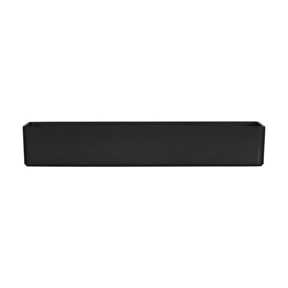 Cal Mil Hudson Black Rectangle Melamine Bowl, 18 inch Width x 6 inch Depth x 3 inch Height -- 3 per case.