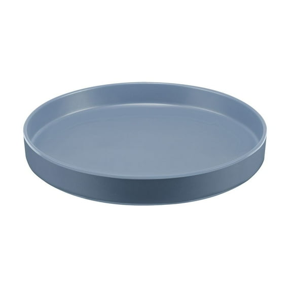 Cal Mil Hudson Stone Blue Raised Rim Melamine Plate, 12 inch Dia. x 1.5 inch Height -- 6 per case.