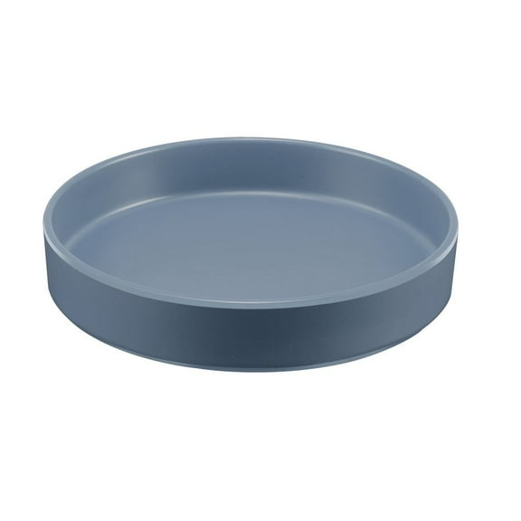 Cal Mil Hudson Stone Blue Raised Rim Melamine Plate, 8.2 inch Dia. x 1.5 inch Height -- 6 per case.