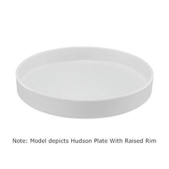 Cal Mil Hudson White Low Rim Melamine Plate, 10.25 inch Dia. x 1 inch Height -- 6 per case.