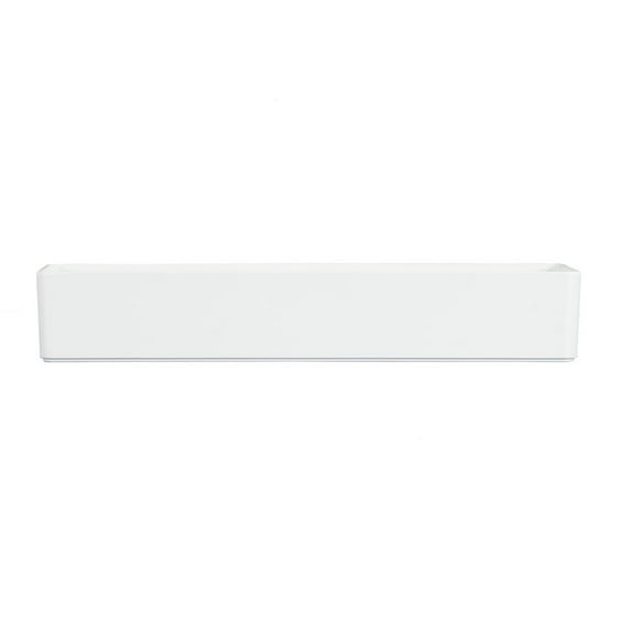 Cal Mil Hudson White Rectangle Melamine Bowl, 18 inch Width x 6 inch Depth x 3 inch Height -- 3 per case.