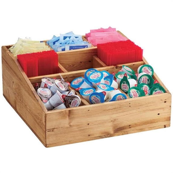 Cal Mil Madera Reclaimed Wood Multi Section Condiment Organizer, 12 x 12 x 5.5 inch -- 1 each.