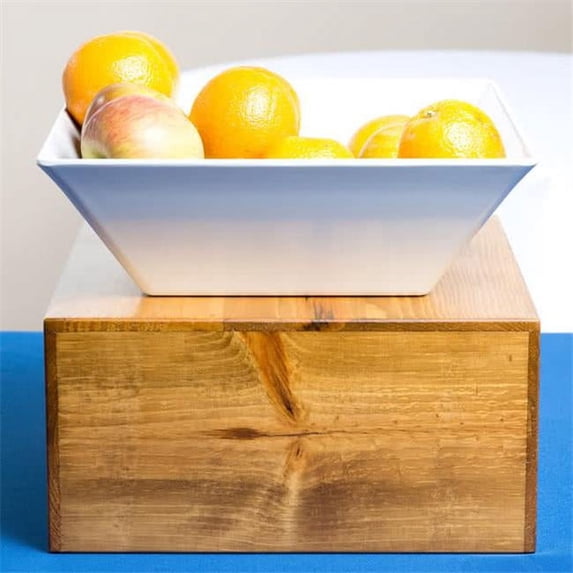 Cal Mil Madera Wood Cube Riser, 12 x 12 x 6 inch -- 1 each.