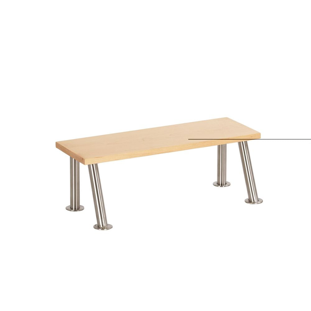 Cal Mil Maple Wood Riser with Stainless Steel Legs, 20 inch Width x 7 ...