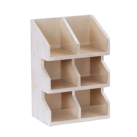 Cal Mil Newport 3 Tier 6 Section Condiment Organizer, 11 inch Width x 7 inch Depth x 16 inch Height