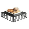 thumbnail image 1 of Cal Mil Portland Black Square Metal Riser, 12 inch Width x 12 inch Depth x 3.25 inch Height, 1 of 1
