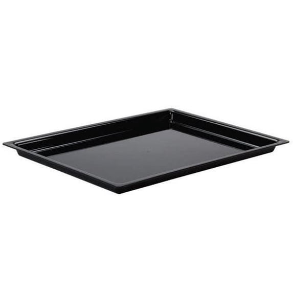 Cal-Mil Rectangular Black Acrylic Low-Profile Platter - 14"L x 10"W x 1"H