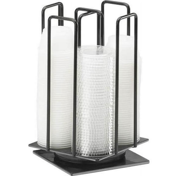 Cal-Mil Rotating Portion Cup and Lid Dispenser for 2 3/8"Dia Cups - 6 3/8"L x 8 3/8"W x 10 3/4"H