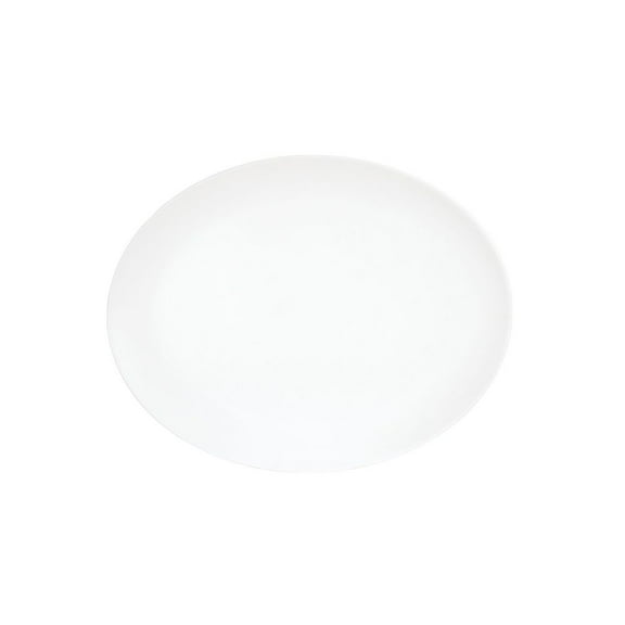 Cal Mil Shallow Coupe White Oval Melamine Platter, 9 inch Width x 12 inch Depth x 0.625 inch Height -- 6 per case.