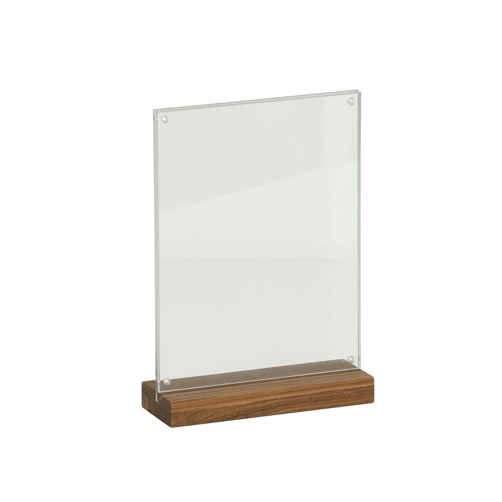 Cal Mil Sydney Walnut Card Holder, 8.5 inch Width x 3 inch Depth x 12.25 inch Height -- 6 per case.