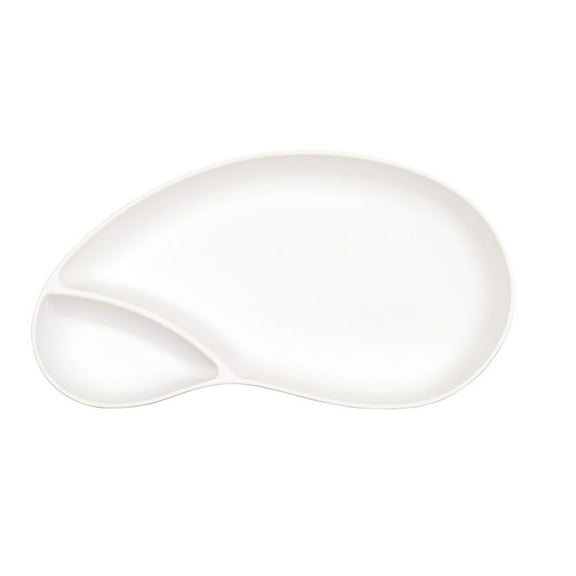 Cal Mil White 2 Section Chip and Dip Bowl, 11.25 inch Width x 6.15 inch Depth x 1.75 inch Height -- 6 per case.