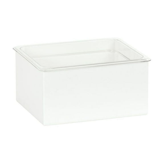 Cal-Mil 23712-10-15 12 x 10 x 6 in. Classic Plastic Ice Housing with Clear Pan, White