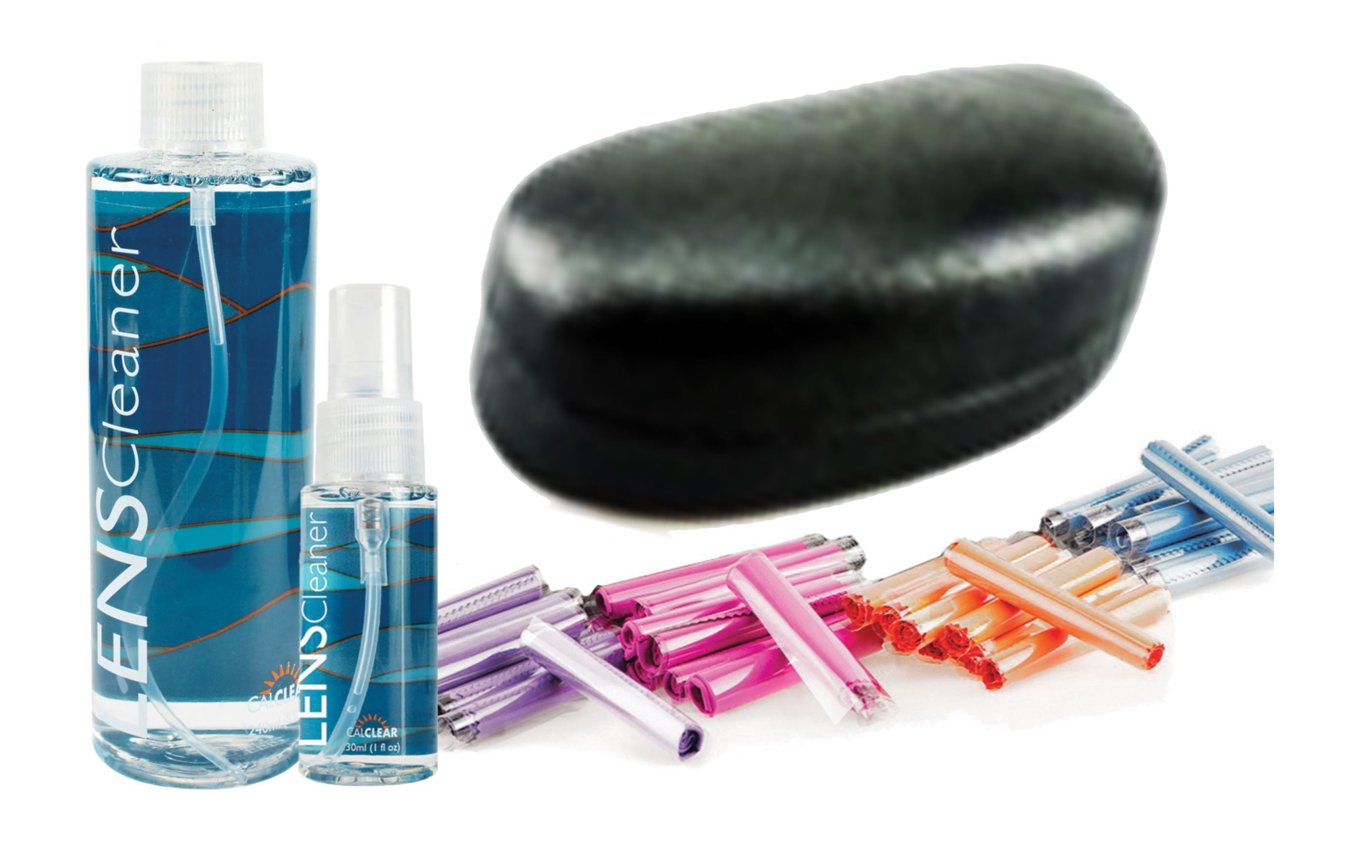 Cal Optix Eyeglass Cleaning Kit And Protective Hard Shell Case For Sunglasses